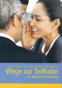 Titelblatt: Wege zur Teilhabe mit Hörbeeinträchtigung